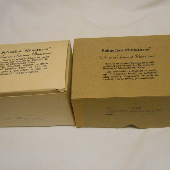 2 NIB Sebastian Miniatures figurines Vtg Rip Van Winkle & George Washington π - Picture 8 of 12